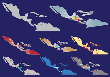 Central America Map Vector - бесплатный vector #438027