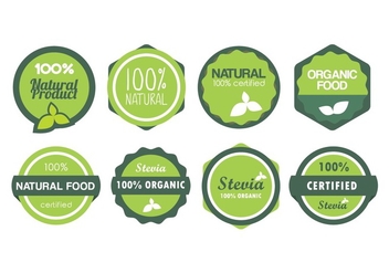 Natural Food Vector Badges - vector #438197 gratis