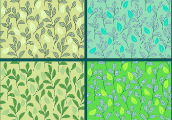 Stevia, Sweetleaf Plant Background or Seamless Patterns - Free vector #438207