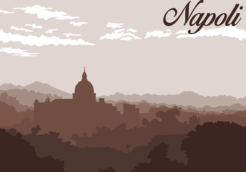 Napoli Silhouette Background Free Vector - vector gratuit #438287 