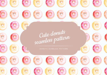 Vector Hand Drawn Donuts Pattern - Free vector #438537