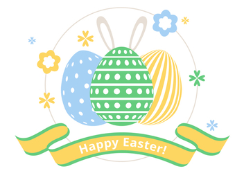 Free Spring Happy Easter Vector Illustration - Kostenloses vector #438557