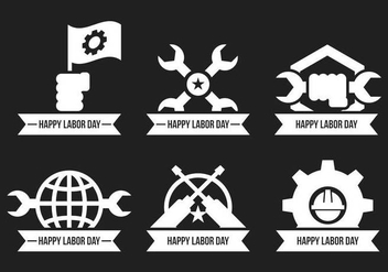 Labor Day Vector Icons - vector #438637 gratis