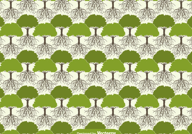 Tree With Roots Seamless Pattern - бесплатный vector #438717