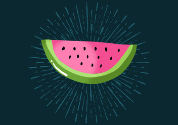 Radiant Watermelon - vector gratuit #438777 