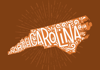 North Carolina State Lettering - vector #438797 gratis