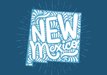 New Mexico state lettering - Free vector #438847