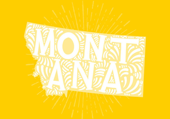 Montana state lettering - vector gratuit #438857 