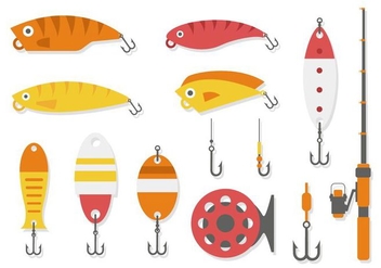 Free Fishing Tools Collection Vector - vector gratuit #439357 