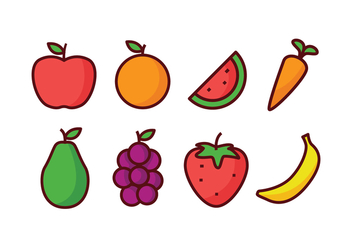 Fruit Icon Pack - vector #439447 gratis