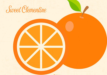 Flat Clementine Illustration - Free vector #439467