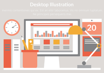 Free Vector Desktop Illustration - vector gratuit #439657 