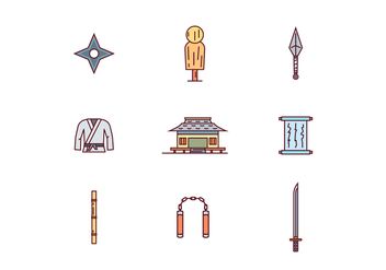 Martial Arts Filled Outline Icons - Kostenloses vector #439777