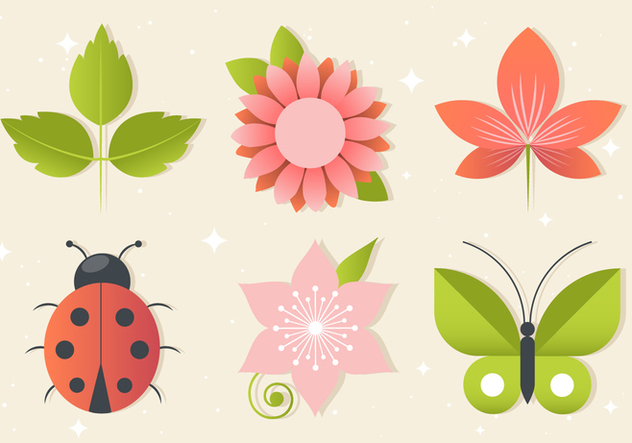 Free Floral Greeting Vector Elements - Free vector #440037