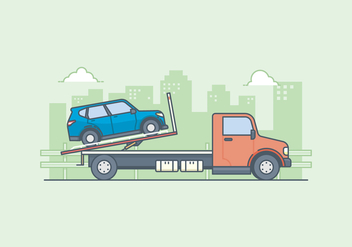 Free Towing Truck Illustration - Kostenloses vector #440127