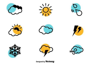 Weather Icons - Vector Set - Free vector #440187