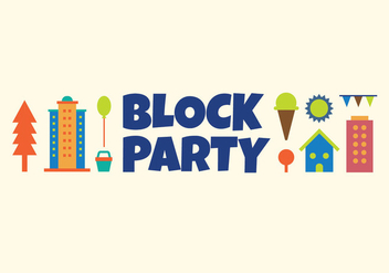 Block party vector illustration - vector #440267 gratis