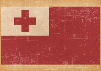 Old Grunge Flag of Tonga - vector gratuit #440417 