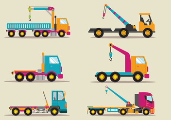 Towing Truck Service Vector Flat Illustration - Kostenloses vector #440457