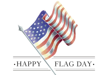 Watercolor American Flag - Kostenloses vector #440657