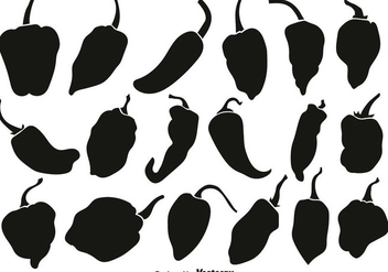 Vector Set Of Habanero Peppers Icons - vector gratuit #441077 