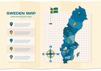 Free Sweden Map Infographic - vector gratuit #441127 