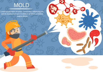 Cleaning Molds and Bacterias Vector Background - Kostenloses vector #441247