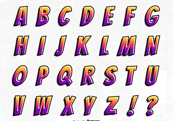 Cartoon Graffiti Font Alphabet Vector Set - Free vector #441327
