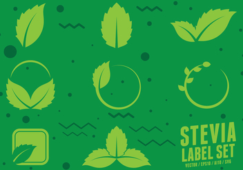 Stevia Natural Sweetener Icons - vector #441567 gratis