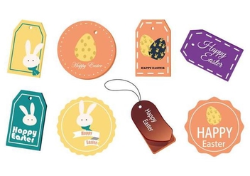 Free Easter Gift Tag and Cards Vector - vector #441847 gratis