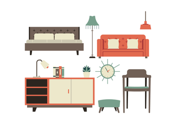Free Furniture Icon Set - vector #442257 gratis