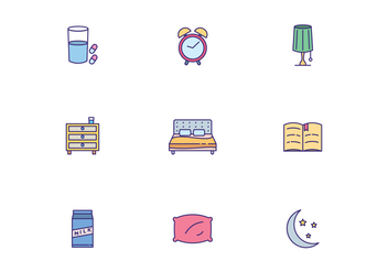 Colorful Sleeping Icons - Kostenloses vector #442347