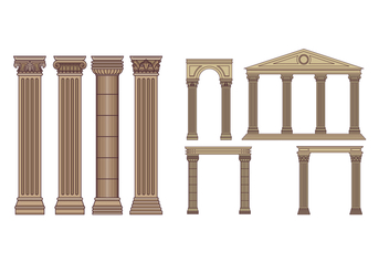 Free Roman Pillars Vector Pack - vector gratuit #442367 