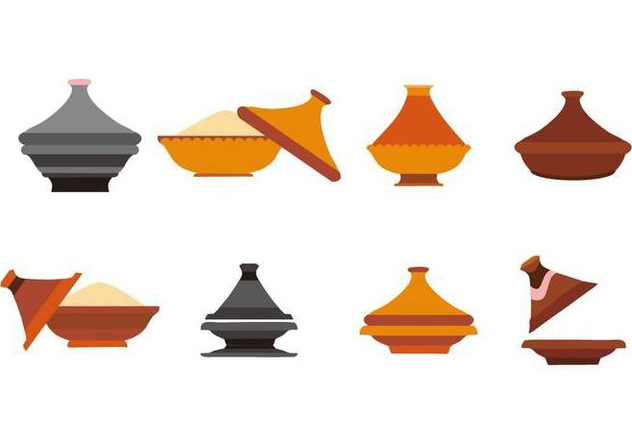 Free Ceramic Tajine Collection Vector - Kostenloses vector #442457