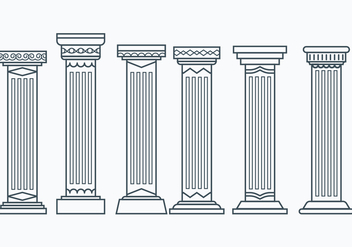 Set of Corinthian Columns - vector gratuit #442527 