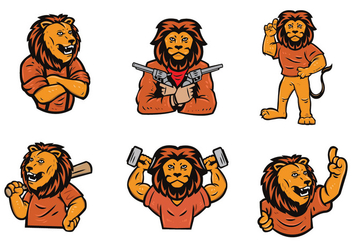 Free Lion Logo Vector Set - vector gratuit #442747 