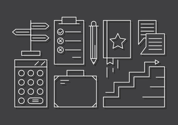 Linear Business Icons - vector #442837 gratis