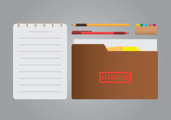 Classified Cachet and Stationery Illustration - vector gratuit #442937 