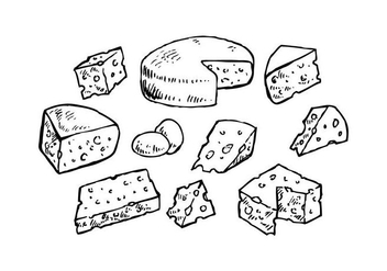 Cheese Collection for Charcuterie Board Vector - бесплатный vector #443037