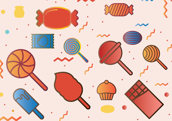 Candies Icons Set - Free vector #443357