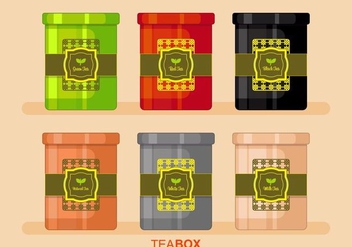Tea Box Vector - vector gratuit #443857 