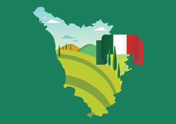 Tuscany Map Vector - vector gratuit #444007 
