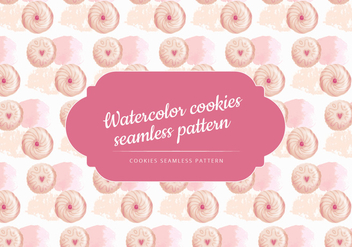 Vector Watercolor Biscuits Pattern - бесплатный vector #444067