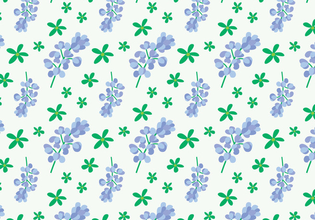 Bluebonnet Flower Pattern - vector gratuit #444147 