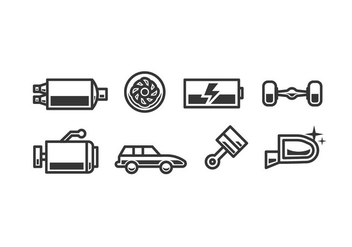 Car accessory vector icons - Free vector #444157