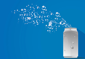 Fizz Coming Out of Aluminum Can Vector - vector gratuit #444167 