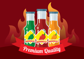 Habanero Sauce Background - vector gratuit #444227 