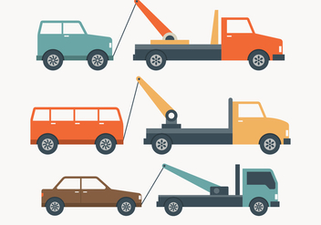 Towing Truck Simple Illustration - Free vector #444237