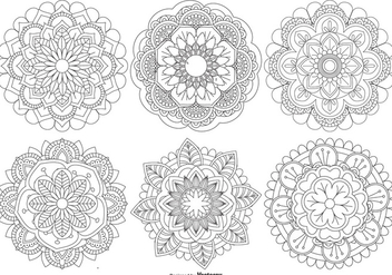 Beautiful Mandala Shapes Collection - vector gratuit #444597 