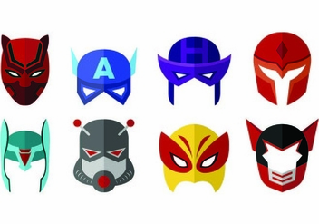 Vector Of Super Hero Masks - бесплатный vector #445197